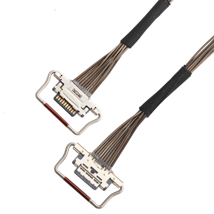 10 핀 EDP I-PEX 동축 LVDS 케이블 0.4mm 피치 20633-310T-01S 38AWG