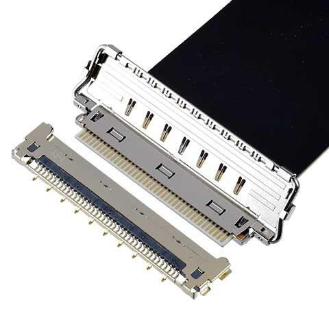I-PEX 짝짓기 방향 수평 20856-050T-01 FFC 코아시얼 케이블 50P 0.4mm 피치