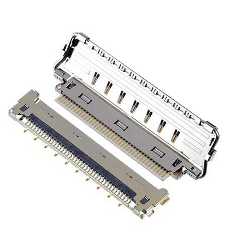 IIF 20856-040T-01 50P 마이크로 코엑스 케이블 집합체 다점 지상 및 기계적 잠금으로 완전히 보호
