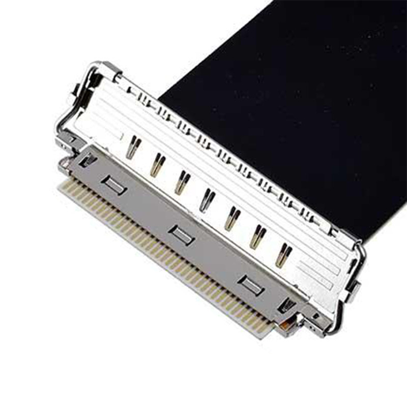 IIF 20856-040T-01 50P 마이크로 코엑스 케이블 집합체 다점 지상 및 기계적 잠금으로 완전히 보호