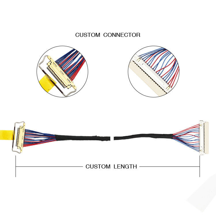 0.5mm Pitch 20453-220t-03 Lvds 케이블 조립 Df19g-20s To I-Pex ISO14001
