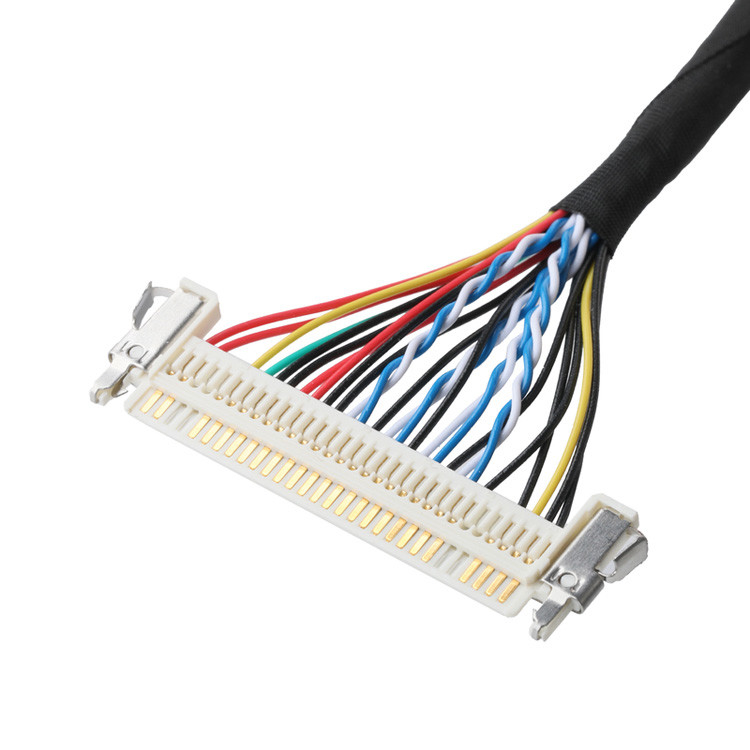 OEM/ODM JAE FI-X30HL 30P 1.0mm Pitch에서 JAE FI-S20S 20P 및 SHLP-6P에 대한 LVDS 케이블 조립