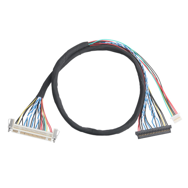 OEM/ODM JAE FI-X30HL 30P 1.0mm Pitch에서 JAE FI-S20S 20P 및 SHLP-6P에 대한 LVDS 케이블 조립