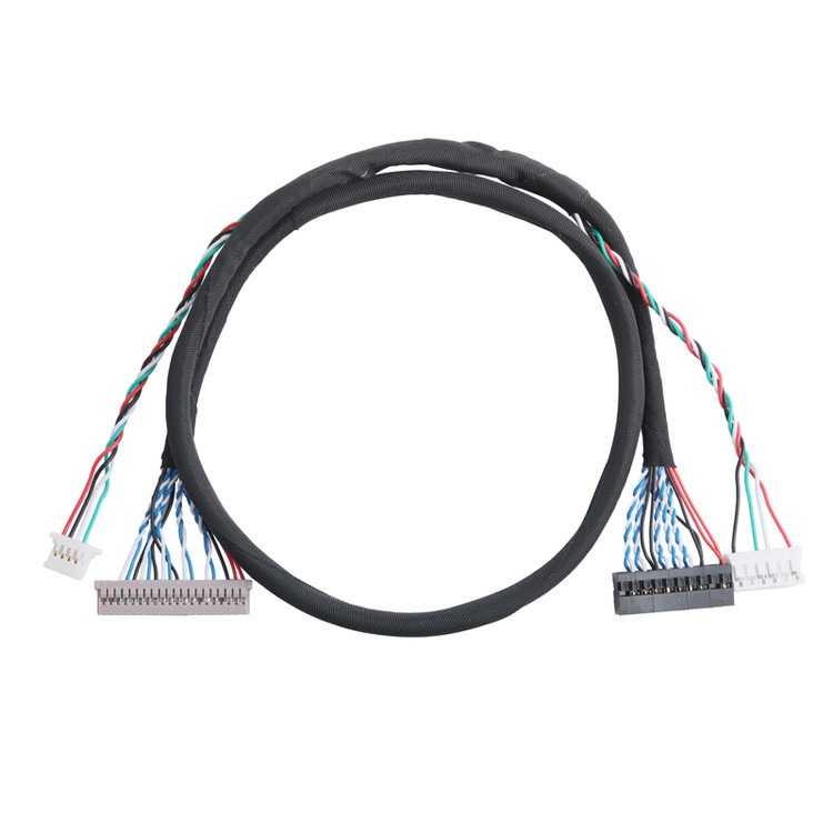 LVDS 케이블 커넥터 DF14-20P-1.25H에서 PH2.0-6P 커넥터 및 DH2.0-T 터미널로 신호 데이터 전송