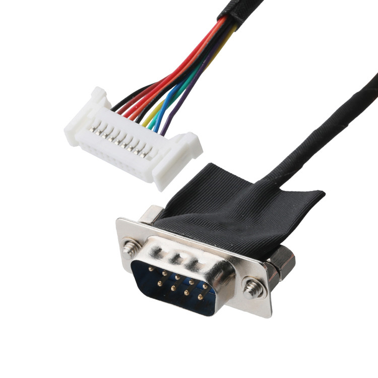 DB-9Pin LVDS 케이블 집합 D-SUB-9P 남성 용접기 TU1.0 20Pin TU1002HN0-20 와이어 커넥터 OEM/ODM
