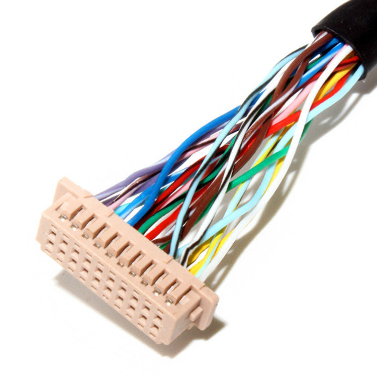DF13-20DS-1.25C LCD 커넥터를 사용하여 1.0mm Pitch 및 32AWG와 LVDS 케이블 조립