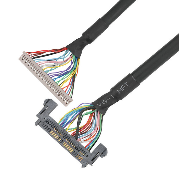 1.25mm DF14-30S-1.25C에서 JAE 0.5mm FI-RE51HL까지 LVDS EDP 케이블 어셈블리가 만들어졌습니다.