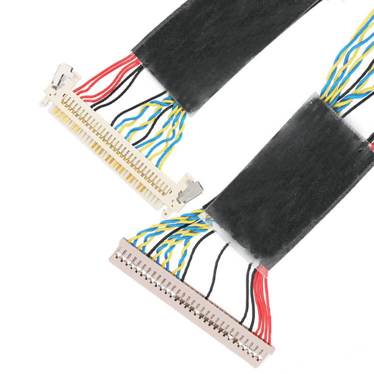 DF14-30S-1.25C에서 JAE FI-X30까지 30pin LVDS EDP 케이블 조립 장치가 구성됩니다.