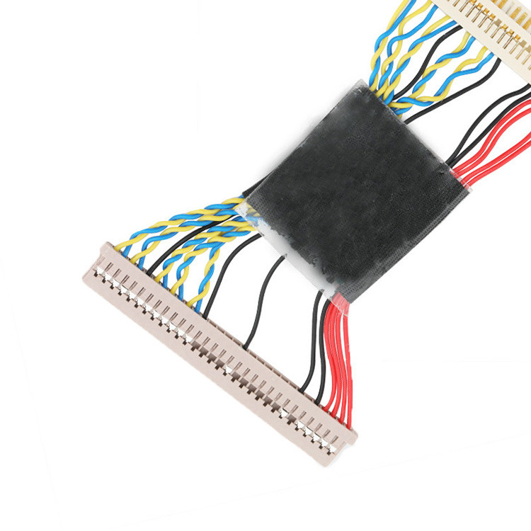 DF14-30S-1.25C에서 JAE FI-X30까지 30pin LVDS EDP 케이블 조립 장치가 구성됩니다.