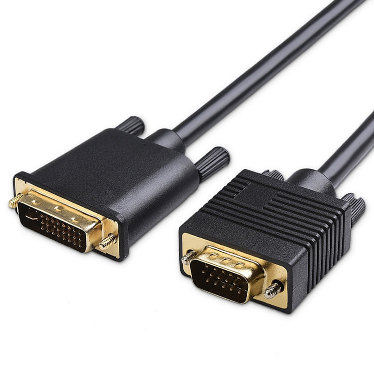 ROHS DVI-I 24+5 핀에서 VGA 케이블 LVDS LCD 어셈블리 커넥터 OEM / ODM