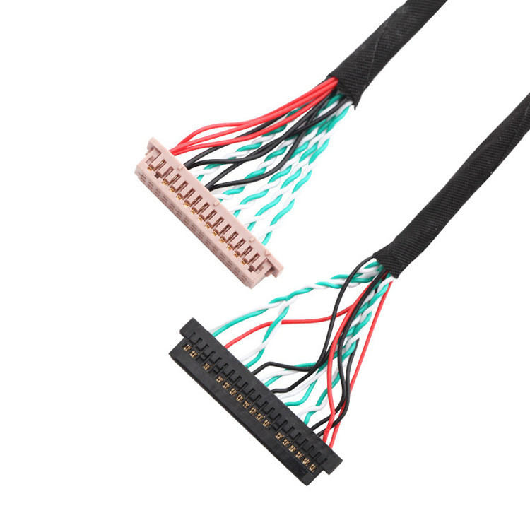OEM/ODM 30 핀 LVDS 케이블 집합 WL1258h-20P TO  DF13-2 Lvds 디스플레이 커넥터
