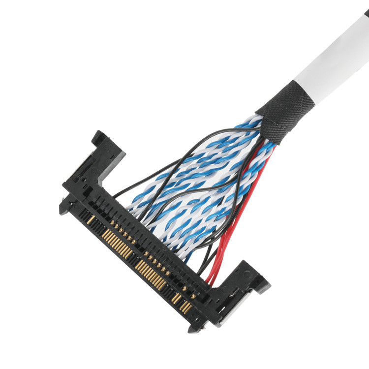 OEM/ODM LVDS 케이블 집합체 JAE FI-RE51HL 51 핀에서 DP2.0 30-핀 또는 EGN UL 1571 28AWG 케이블