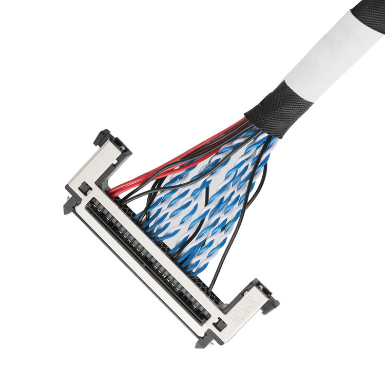 OEM/ODM LVDS 케이블 집합체 JAE FI-RE51HL 51 핀에서 DP2.0 30-핀 또는 EGN UL 1571 28AWG 케이블