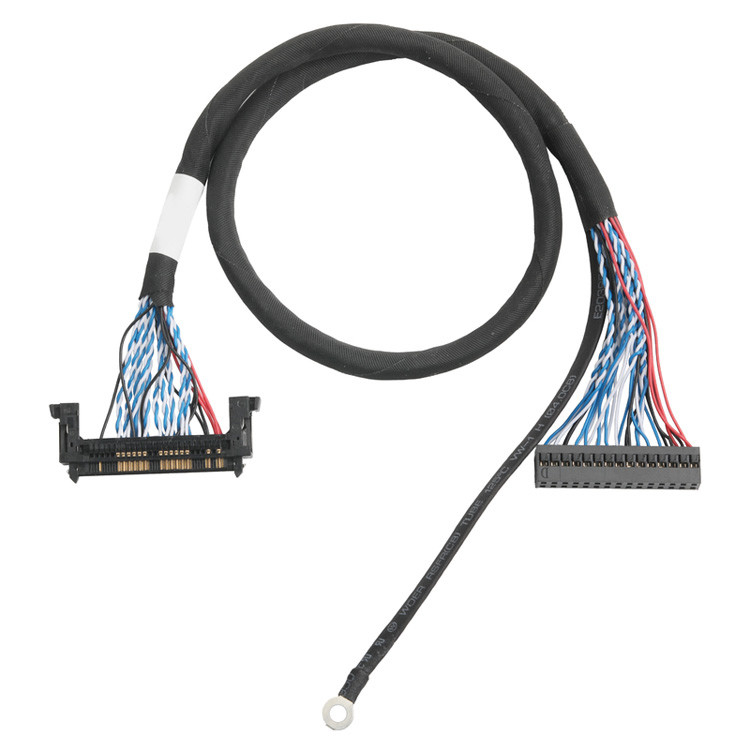 OEM/ODM LVDS 케이블 집합체 JAE FI-RE51HL 51 핀에서 DP2.0 30-핀 또는 EGN UL 1571 28AWG 케이블