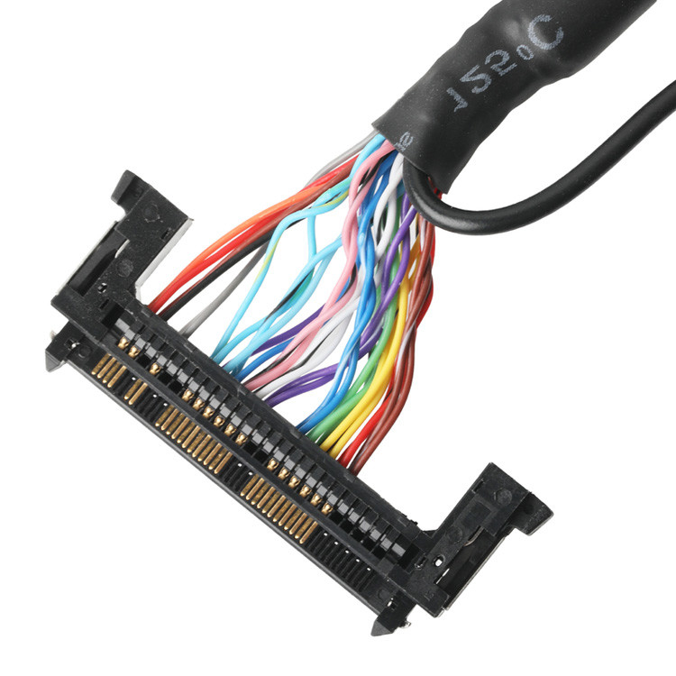 OEM/ODM LVDS 케이블 집합체 JAE FI-RE51HL 51 핀에서 HD-SUB 26 핀 남성 용접 UL 1007 20AWG 케이블