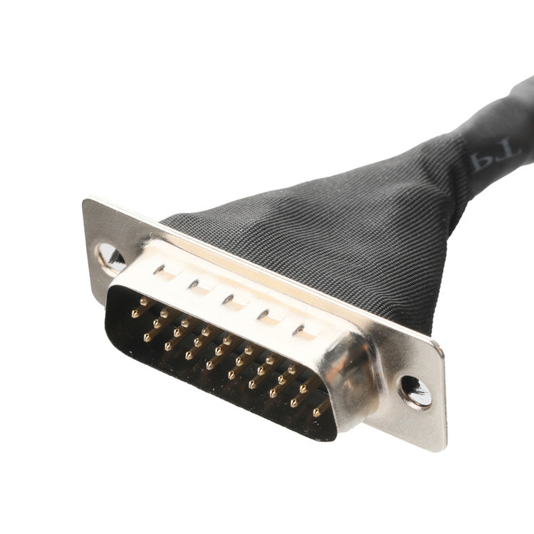 OEM/ODM LVDS 케이블 집합체 JAE FI-RE51HL 51 핀에서 HD-SUB 26 핀 남성 용접 UL 1007 20AWG 케이블