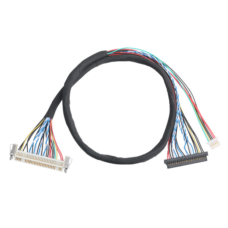 JAE FI-X30HL 30P 1.0mm pitch to JAE FI-S20S 20P and SHLP-6P LVDS 케이블 집합 OEM/ODM