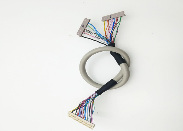 30 Awg는 Y Lvds 케이블 30 Pin JAE FI-X30H에 2* DF14-20S-1.25C의 둘레에 보호했습니다
