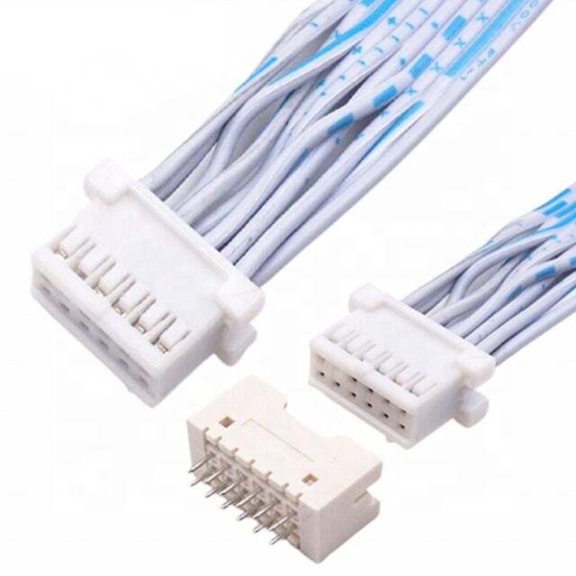 사용자 정의 와이어 허리 JST 평면 리본 케이블 2.54mm 피치 12 핀 전자 응용 프로그램용 복선