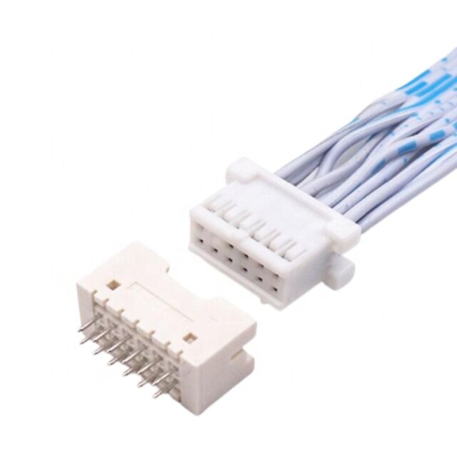 사용자 정의 와이어 허리 JST 평면 리본 케이블 2.54mm 피치 12 핀 전자 응용 프로그램용 복선