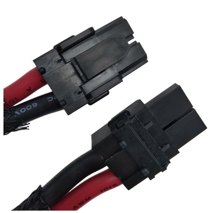 Molex 428160212 2핀 10MM 피치 커넥터 및 8 AWG 케이블을 사용한 맞춤형 와이어 하네스