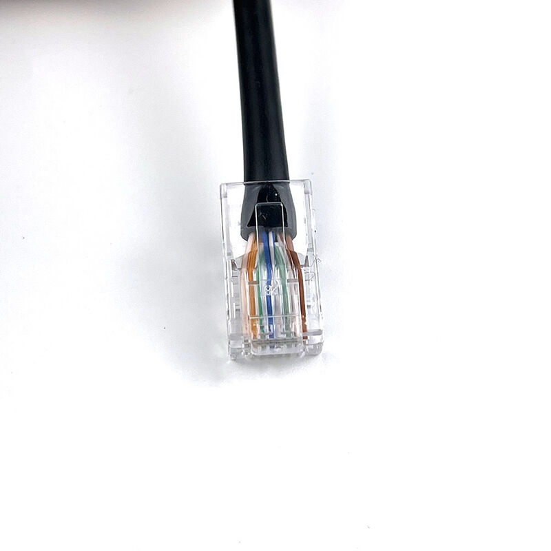 Custom RJ45 Connector Cat6e Ethernet Cable with Gold-Plated Contacts and Bare Copper Conductors