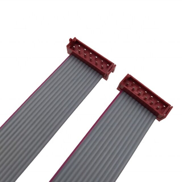 1.27mm 피치 12pin IDC 소켓 28AWG 평면 리본 케이블 조립 - 마이크로 매치 남성 1-215083-2