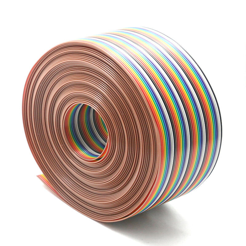 맞춤형 레인보우 하네스 플랫 리본 케이블 (PVC 절연, 1.27mm 피치 IDC 커넥터 포함)