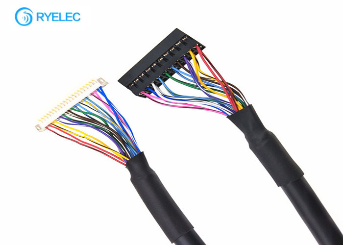 듀퐁 2mm 피치 2 줄에 2*10 Pin Lcd Lvds 케이블  DF19G-20S-1C 20 Pin 주름 맨끝