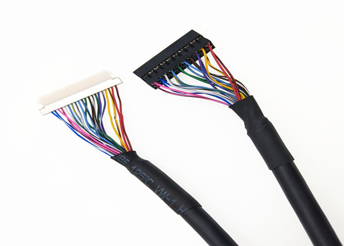 듀퐁 2mm 피치 2 줄에 2*10 Pin Lcd Lvds 케이블  DF19G-20S-1C 20 Pin 주름 맨끝