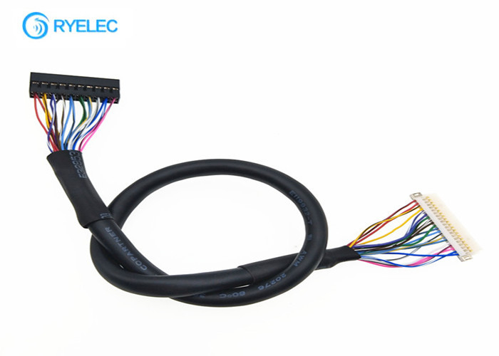 듀퐁 2mm 피치 2 줄에 2*10 Pin Lcd Lvds 케이블  DF19G-20S-1C 20 Pin 주름 맨끝