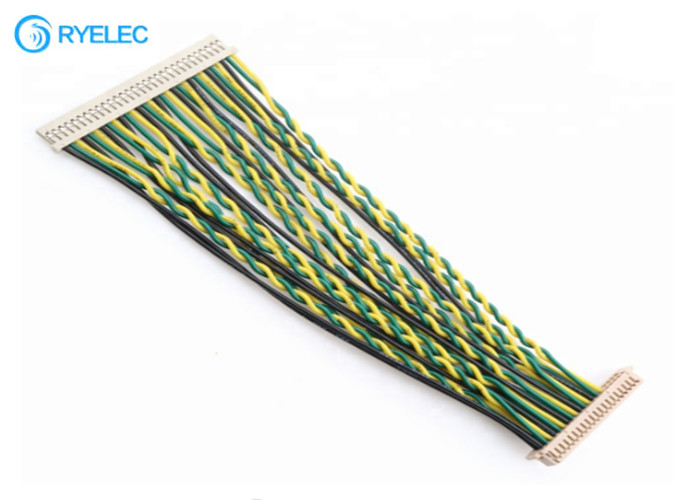30 UL1061를 가진  DF13-40P Lcd 연결관 직조기에 Pin LVDS 케이블 어셈블리 DF14-30S-1.25C