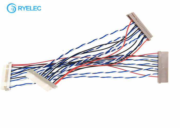 Df14에 Df19 노트북 Coaxia LVDS 케이블 어셈블리 20 Pin에 LCD 디스플레이를 위한 20 Pin