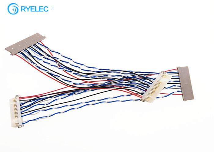 Df14에 Df19 노트북 Coaxia LVDS 케이블 어셈블리 20 Pin에 LCD 디스플레이를 위한 20 Pin