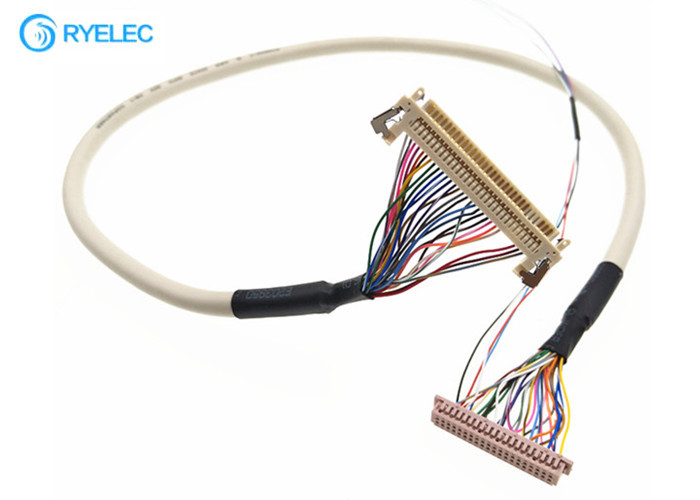 JAE FI-X30HL는 지도한 패널 텔레비젼 영상을 위한  DF13 40pin Lvds 케이블에 유형 30PIN를 잠갔습니다