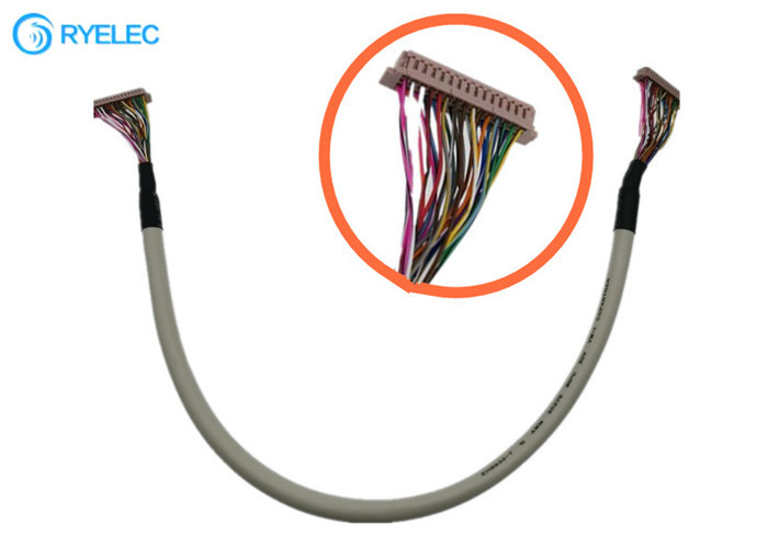 LVDS 널 30 핀 1.25mm LCD 케이블에 DF13 TTL 디지털 표시 장치에  DF13-30DS-1.25C