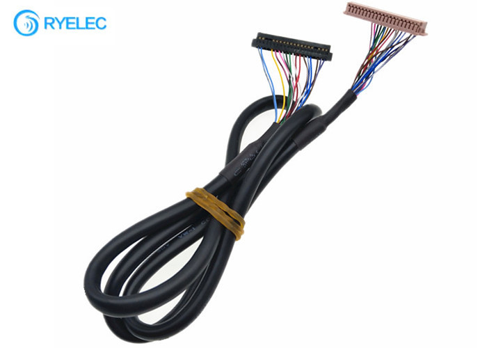 OEM ODM 40PIN  DF13-40DS-1.25C에 디지털 방식으로를 위한 재킷 Lvds 케이블을 가진 20PIN JAE Fi
