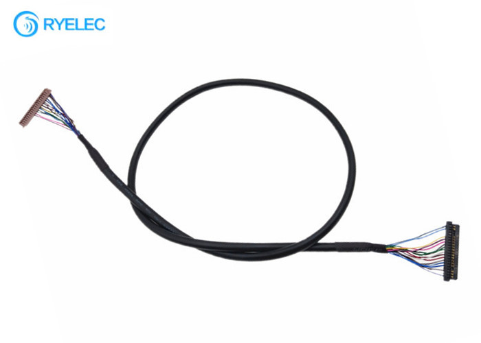 OEM ODM 40PIN  DF13-40DS-1.25C에 디지털 방식으로를 위한 재킷 Lvds 케이블을 가진 20PIN JAE Fi