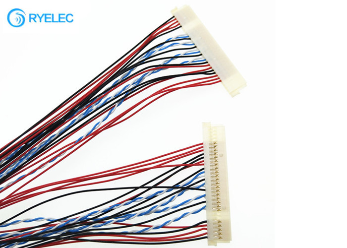 Lcd 스크린에  DF19-30S-1C 30 P Lvds 케이블은 변환기 신호 30AWG에 의하여 뒤틀린 철사를 지도했습니다