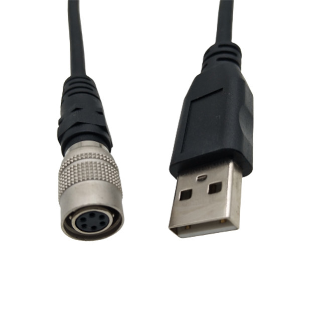 히로세 6 핀 추진은 카메라를 위한 순환 USB2.0 맞춘 와이어 장치 어셈블리를 당깁니다