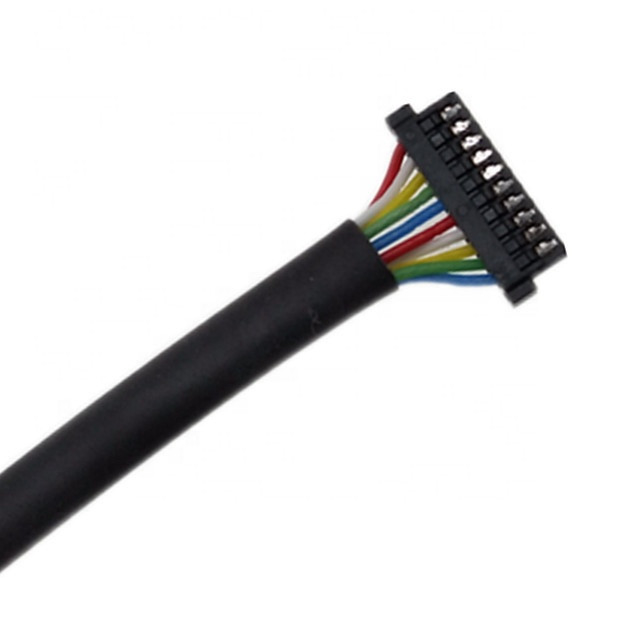 Ul1571 32 Awg 맞추 장비 0.8 밀리미터는 10 핀 DF52-10P-0.8C 히로세 PVC 케이블을 던집니다