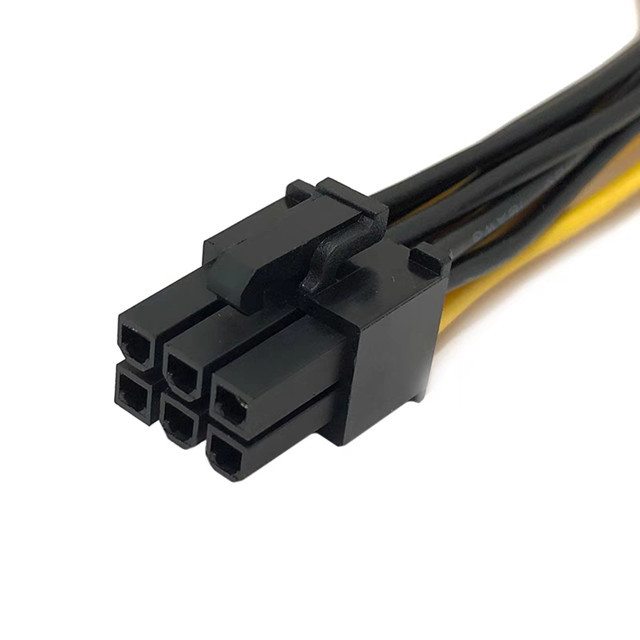이중 8pin 남성 Gpu 고압선 쪼개는 도구 18awg 100MM 20CM에 Pcie 6pin 남성