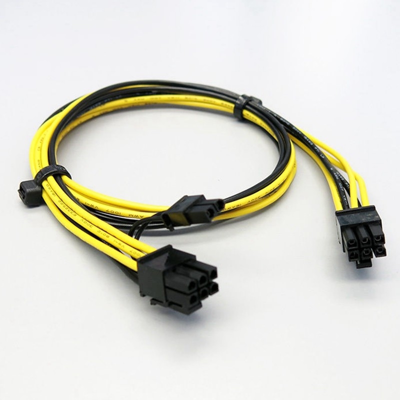 16AWG 6PIN 남성에서 8PIN 남성 Pci E 그래픽 카드용 전원 케이블